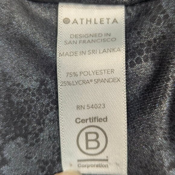 Athleta Elation Ultra High-Rise Misty Lace Tight Leggings, black and silver, XS - Picture 3 of 5